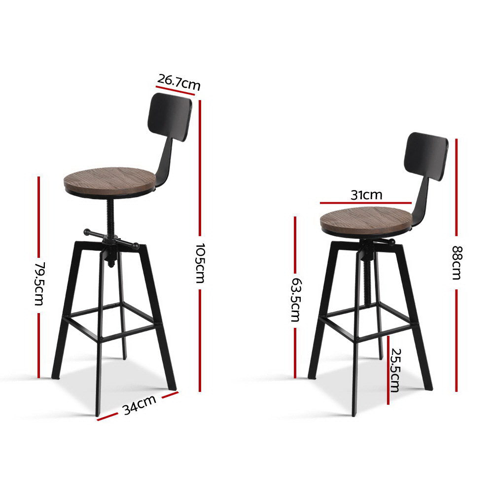 Bar Stools Kitchen Counter Chairs Vintage Metal Chairs – product image 2