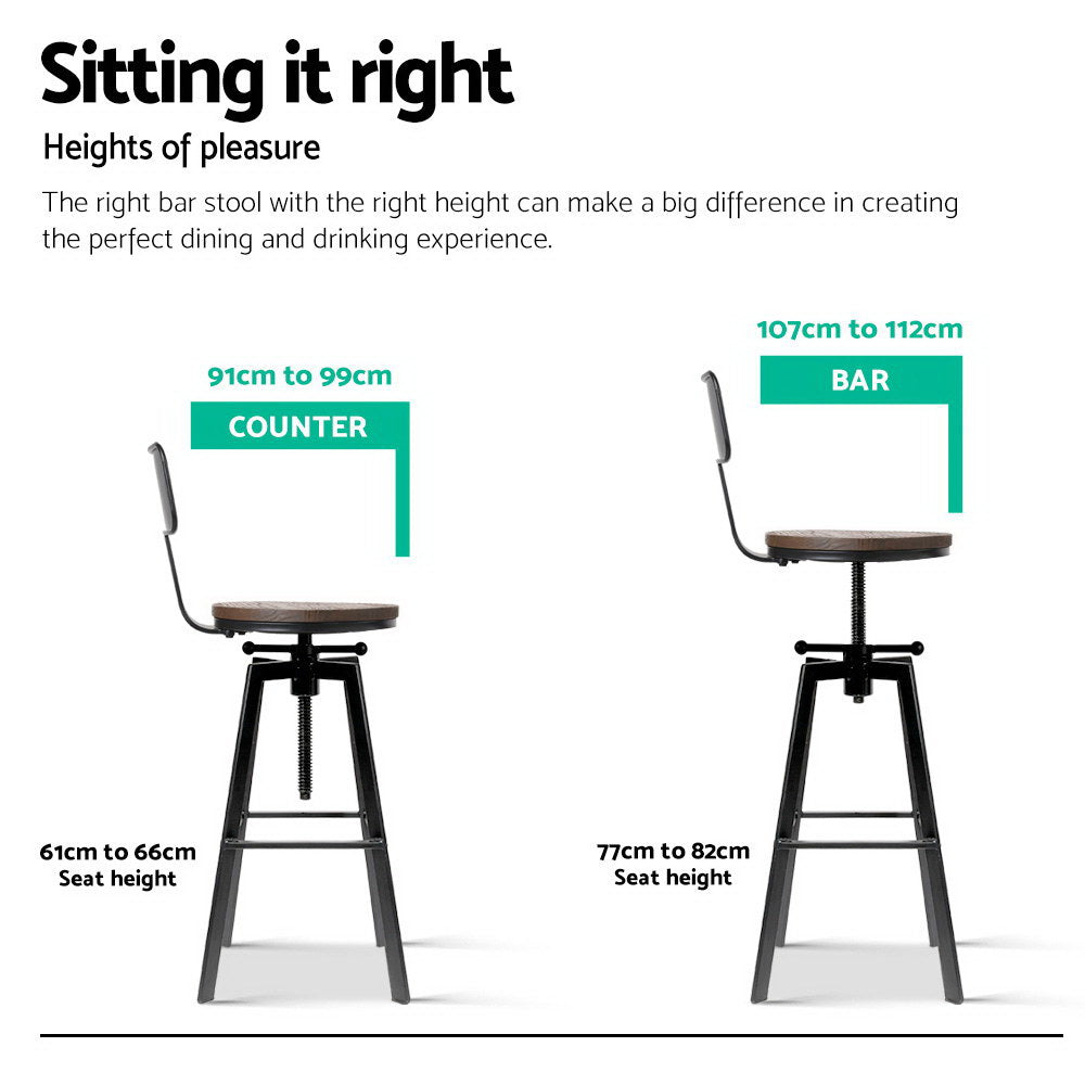Bar Stools Kitchen Counter Chairs Vintage Metal Chairs – product image 6