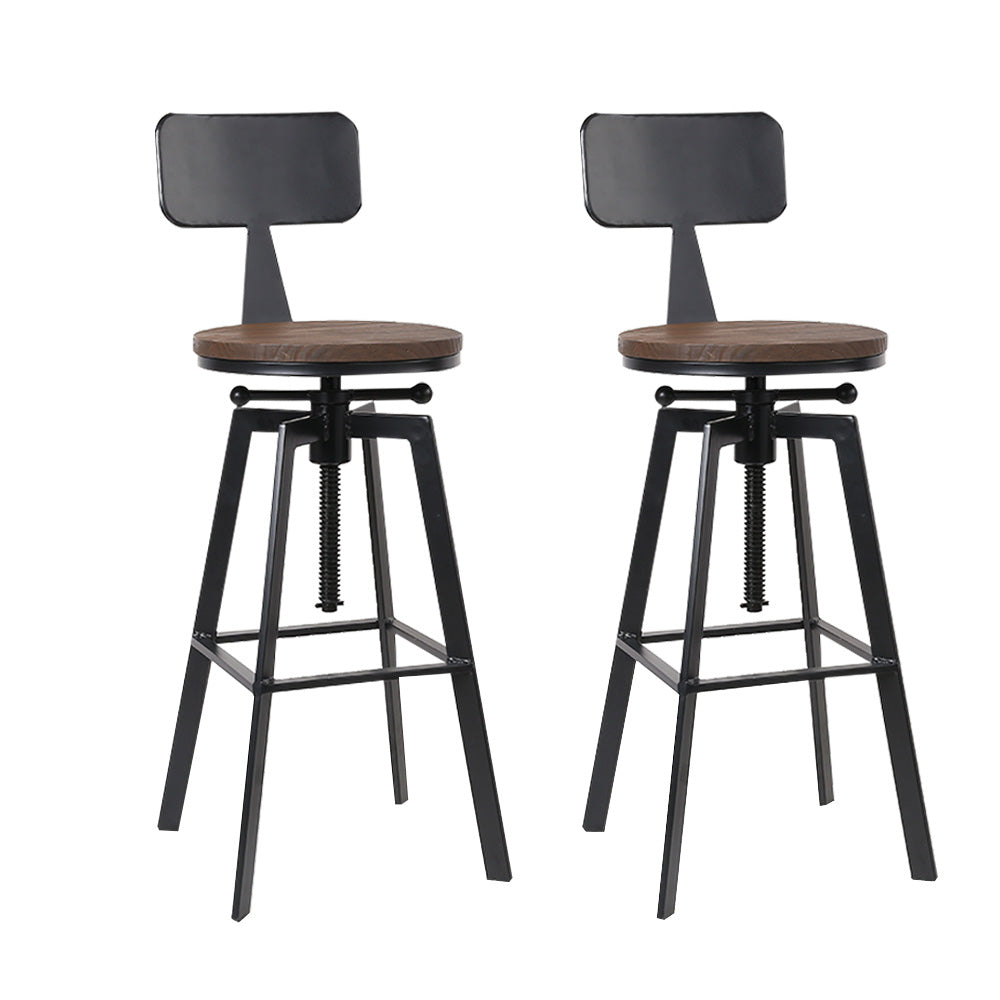 Bar Stools Kitchen Counter Chairs Vintage Metal Chairs x2 – product image 7
