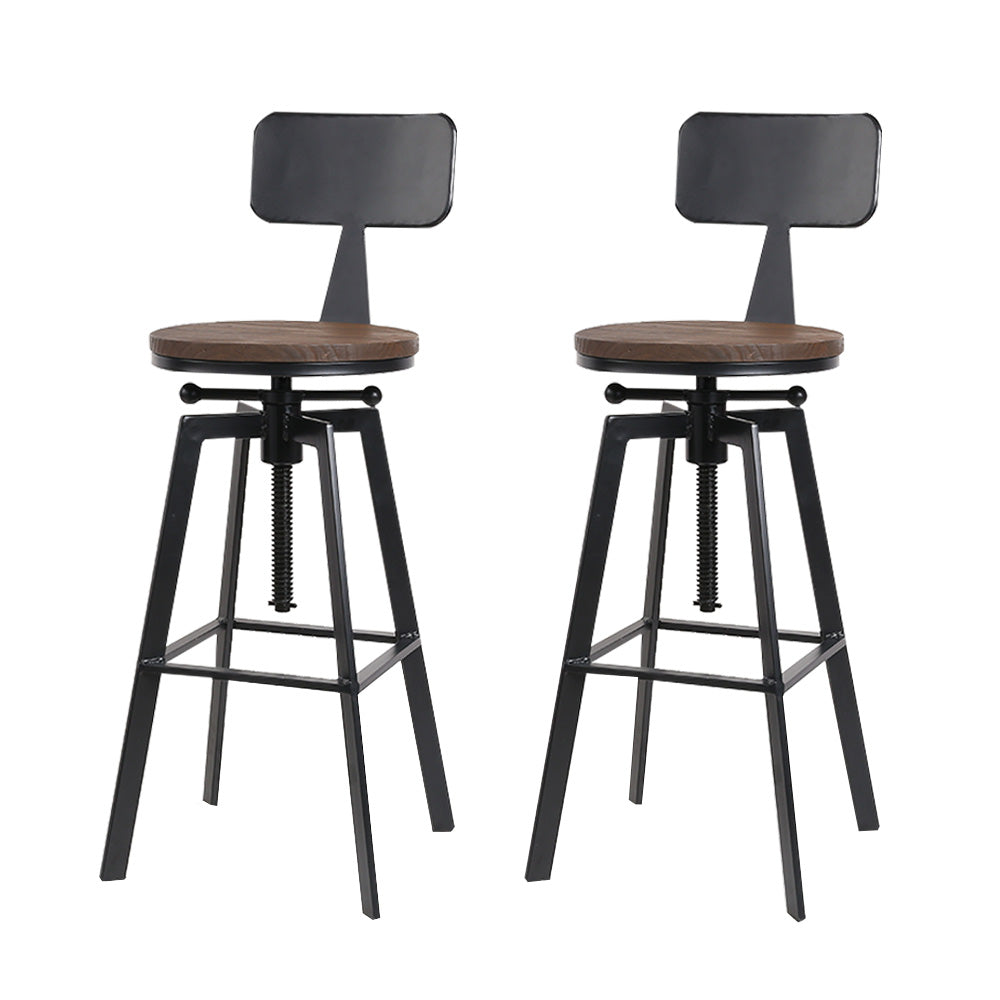 Bar Stools Kitchen Counter Chairs Vintage Metal Chairs x2 – product image 3