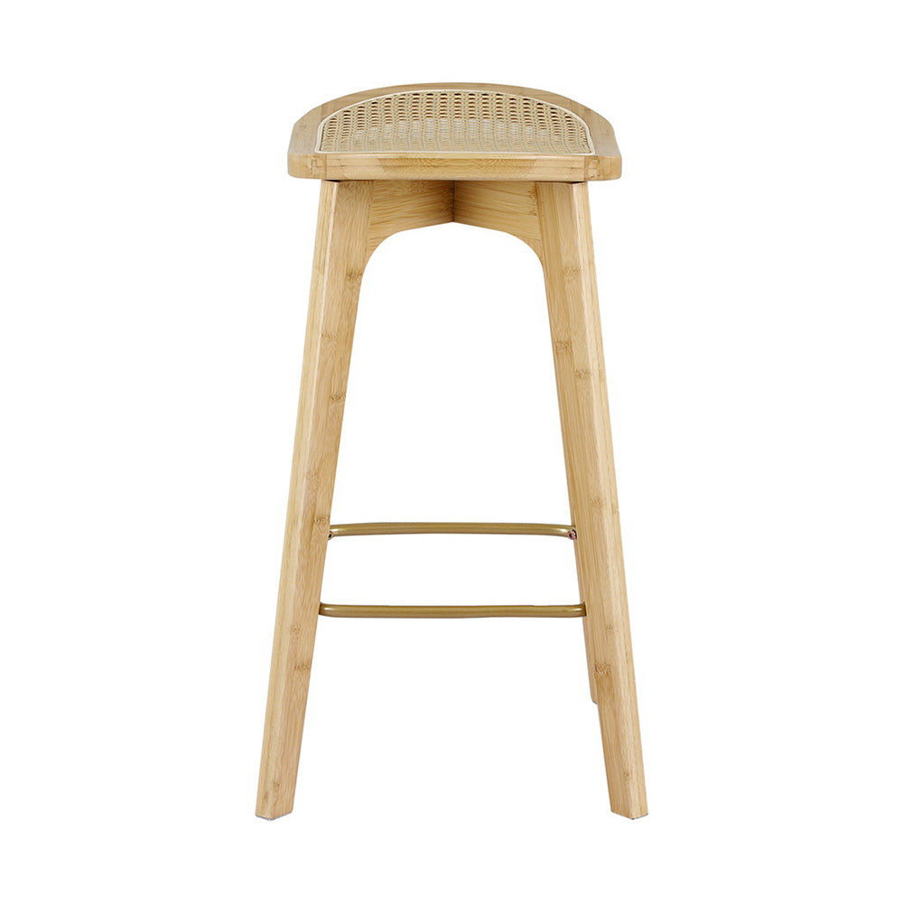 2x Bar Stools Bamboo Rattan Stool Counter Chair Kitchen Barstools – product image 3