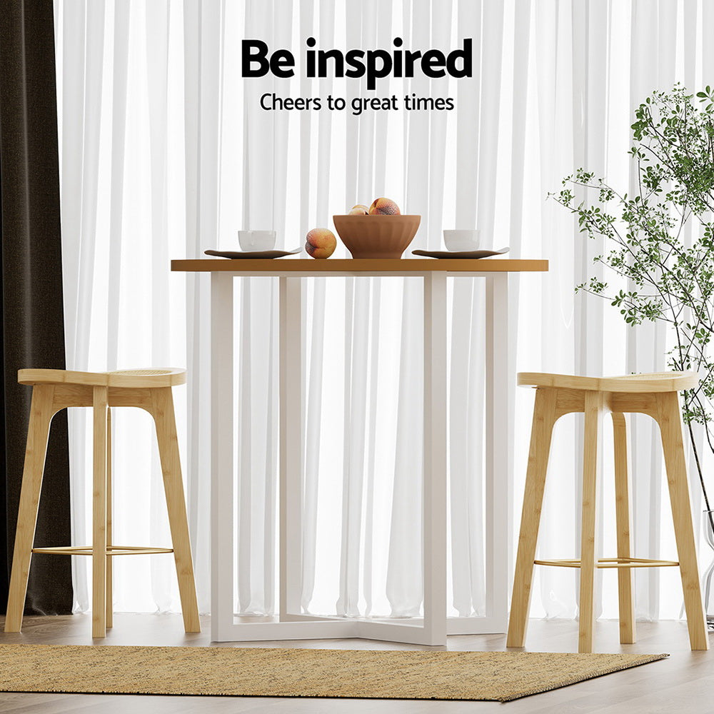 2x Bar Stools Bamboo Rattan Stool Counter Chair Kitchen Barstools – product image 6