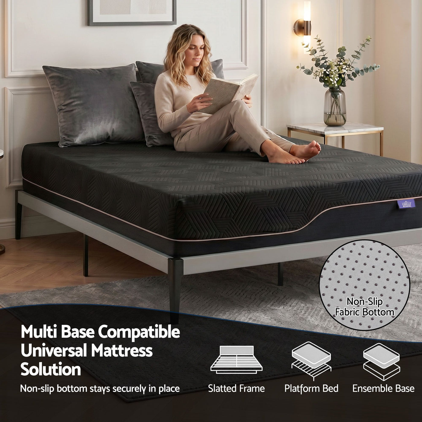 Queen Cooling Memory Foam Mattress Medium Firm with Gel Comfort 30cm