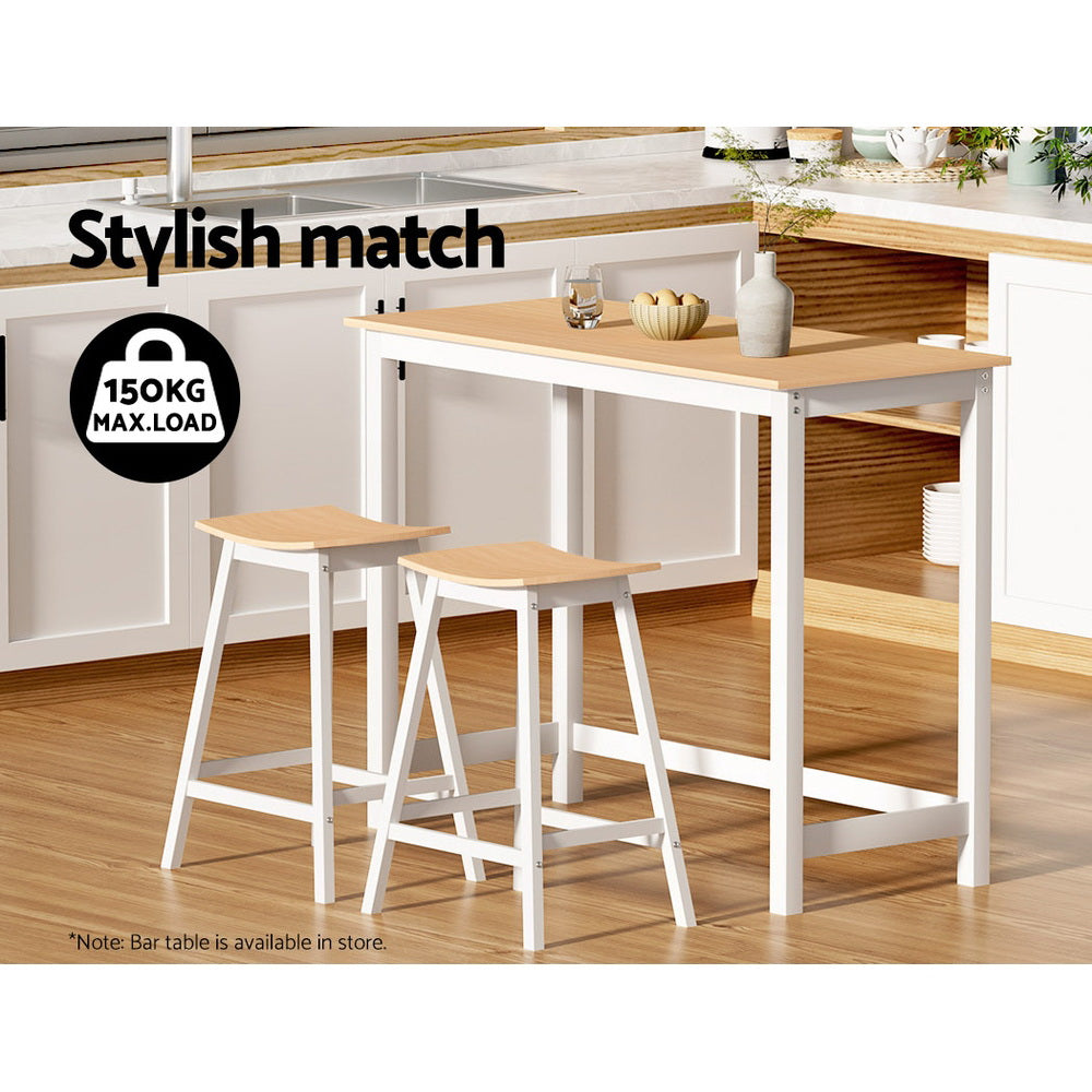 2x Bar Stools Wooden Chairs Oak – product image 4