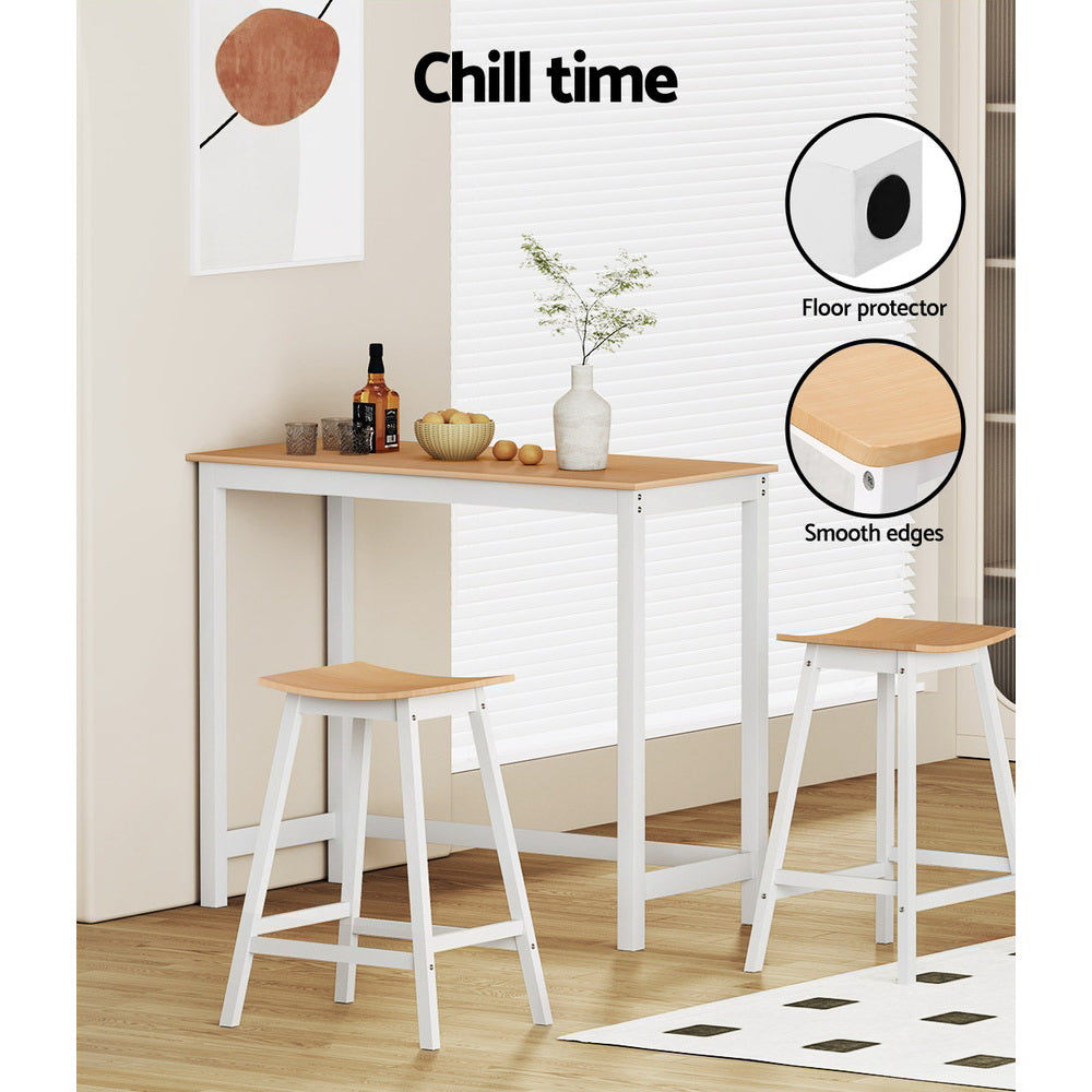 2x Bar Stools Wooden Chairs Oak – product image 6