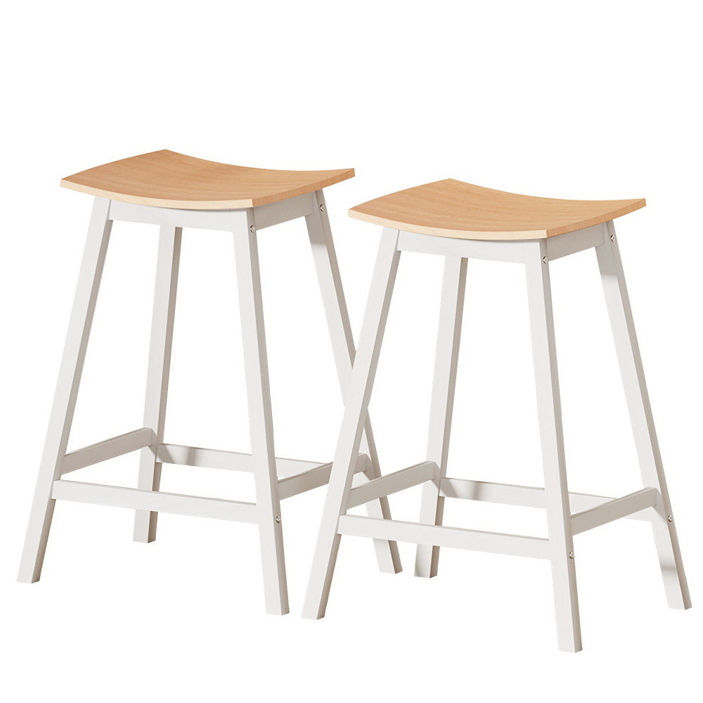 2x Bar Stools Wooden Chairs Oak – product image 7