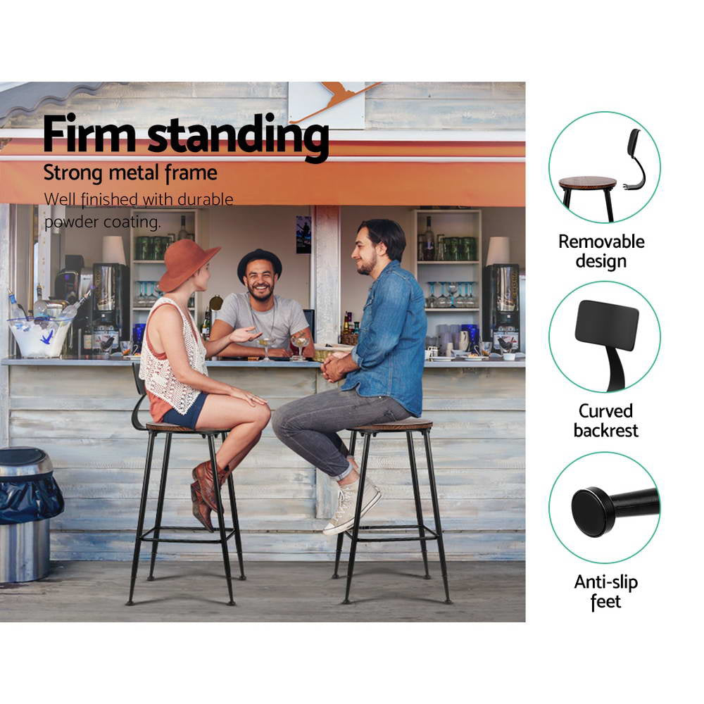 2x Bar Stools Vintage Metal Chairs – product image 6