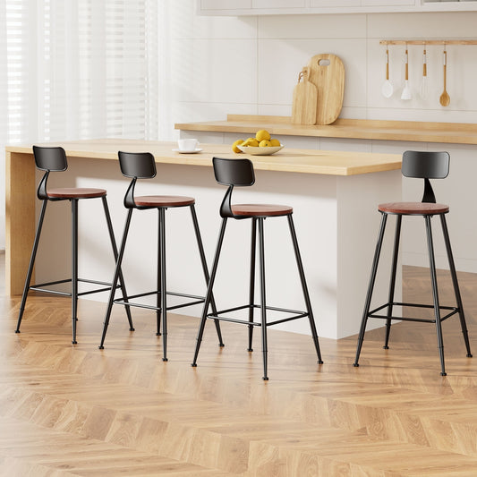 4x Bar Stools Vintage Metal Chairs – product image 1