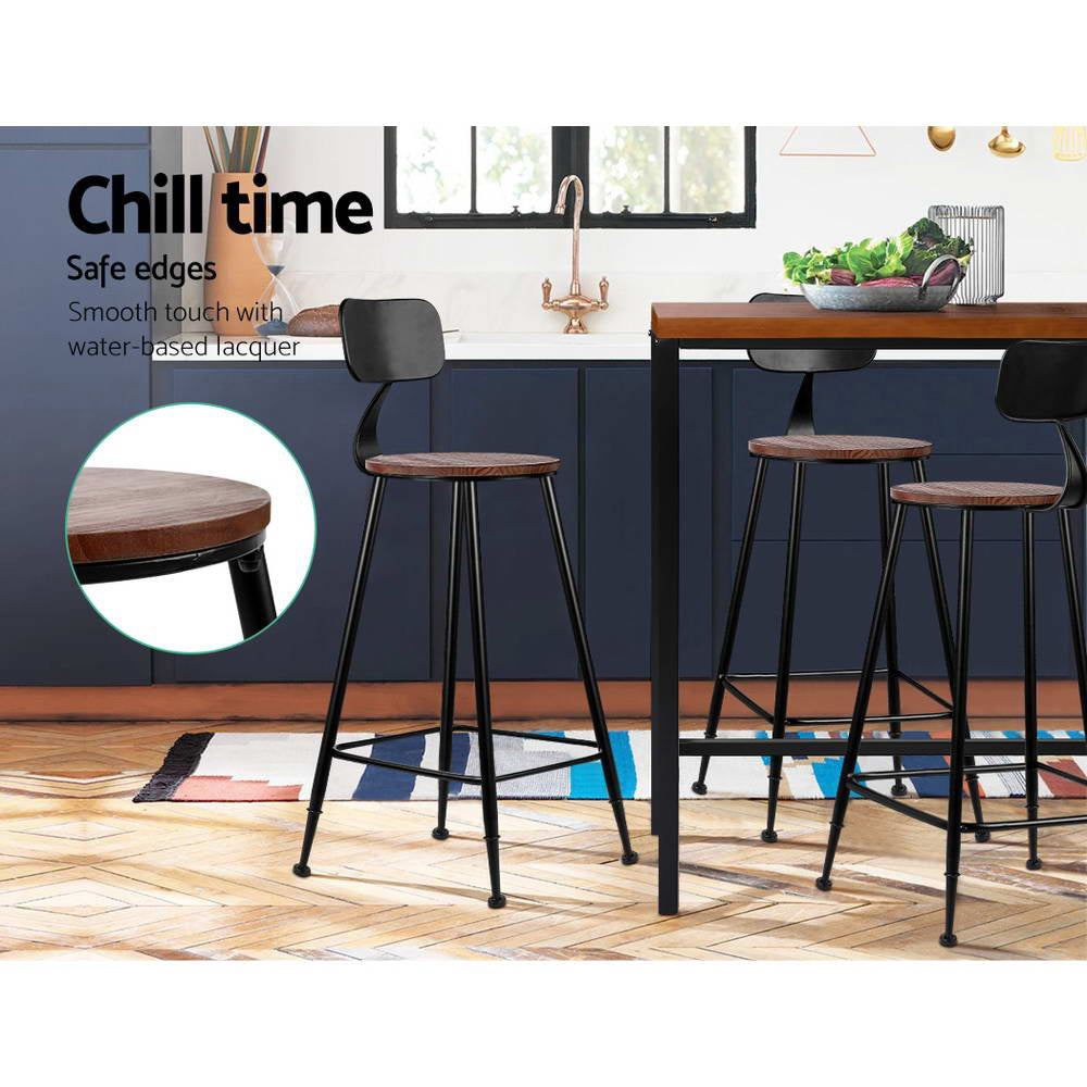 4x Bar Stools Vintage Metal Chairs – product image 4