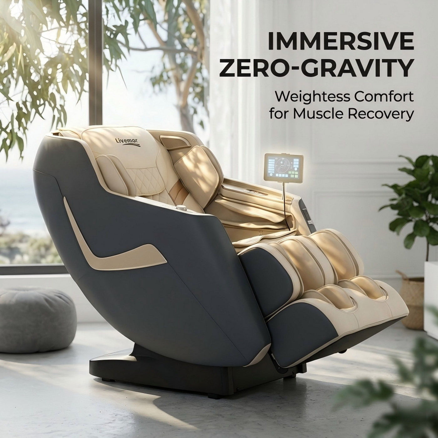 Livemor Massage Chair Electric Recliner Home Massager 3D Opal