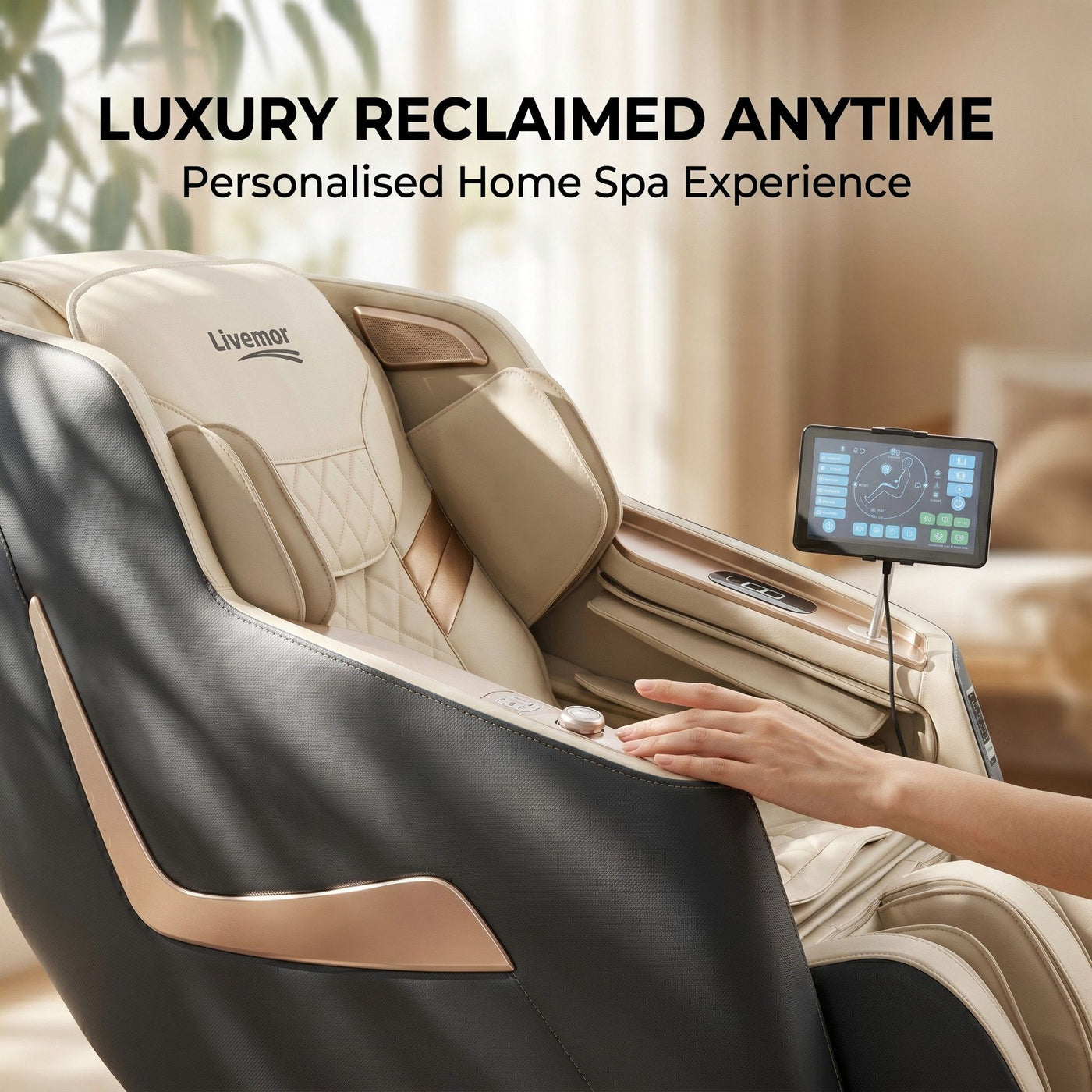 Livemor Massage Chair Electric Recliner Home Massager 3D Opal