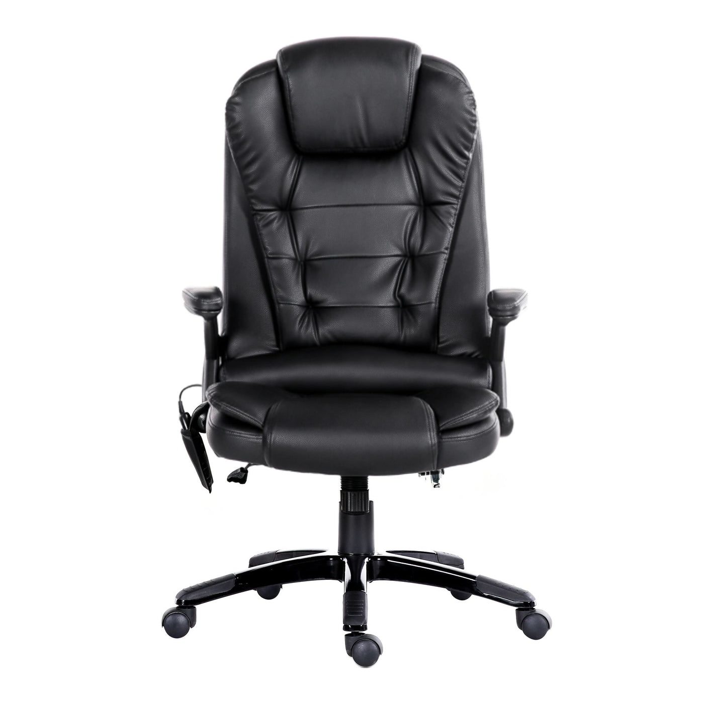 Artiss 8 Point Massage Office Chair Heated Seat Recliner PU Black