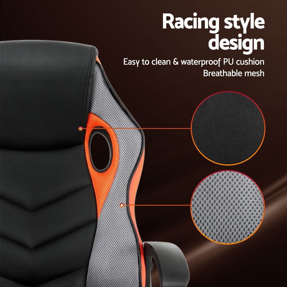 Artiss Gaming Office Chair Computer Executive Racing Chairs High Back Orange