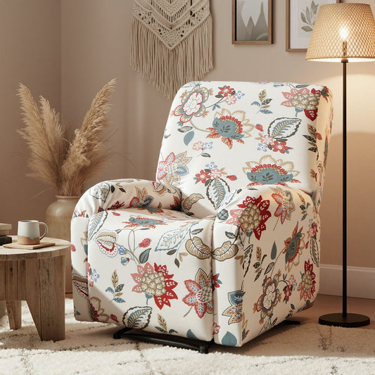 Artiss Stretch Kids Recliner Cover 4-Pieces Recliner Chair Slipcovers Printed Polyester