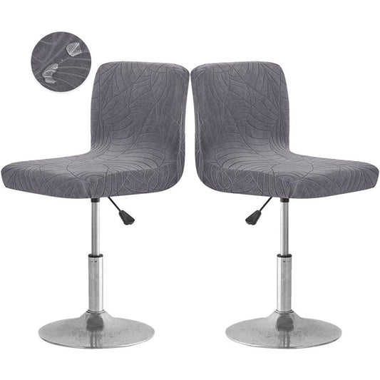 2 Pack Bar Stool Cover with Back Waterproof Counter Height Bar Stool Slipcovers Stretch Swivel Barstools Slipcovers Pub Counter Chairs Covers for Kitchen Island Home Bar Dark Gray