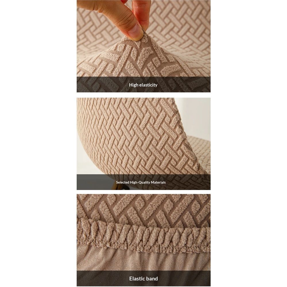 Shell ChairCovers,Jacquard Dining Room Chair SlipcoverSet of 2 Mid Century Modern Dining ChairCovers Stretchable Slipcovers for Kitchen,Office and Living Room