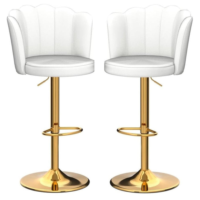 Swivel Bar Stools Bar Height Set of 2 Adjustable Upholstered Counter Barstool Velvet Bar Chairs with – product image 2