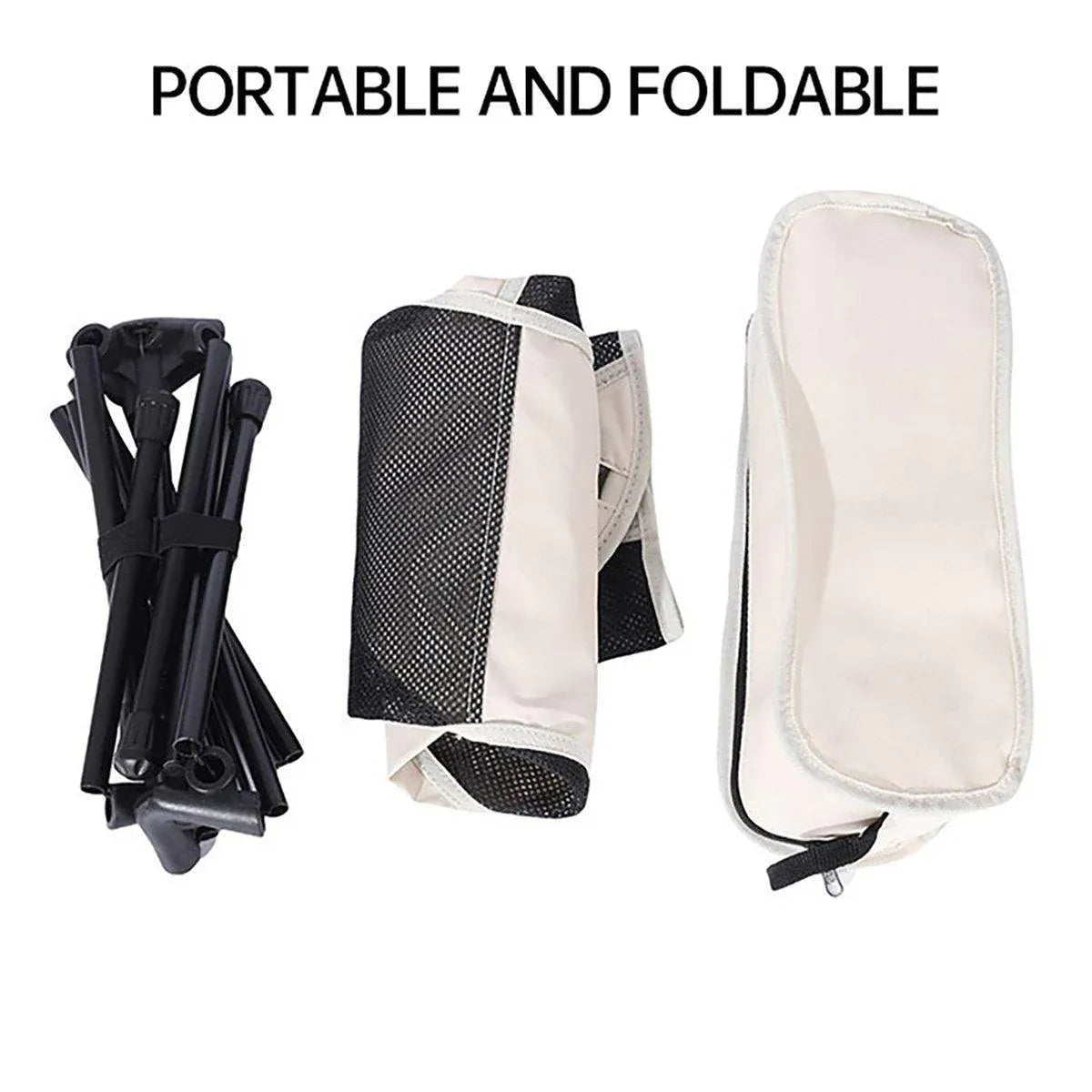Outdoor Portable Lightweight Folding Camping Chair High Back Fishing Chair - Grey