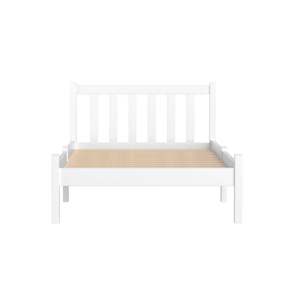 Artiss Bed Frame Single Size Wooden White SOFIE
