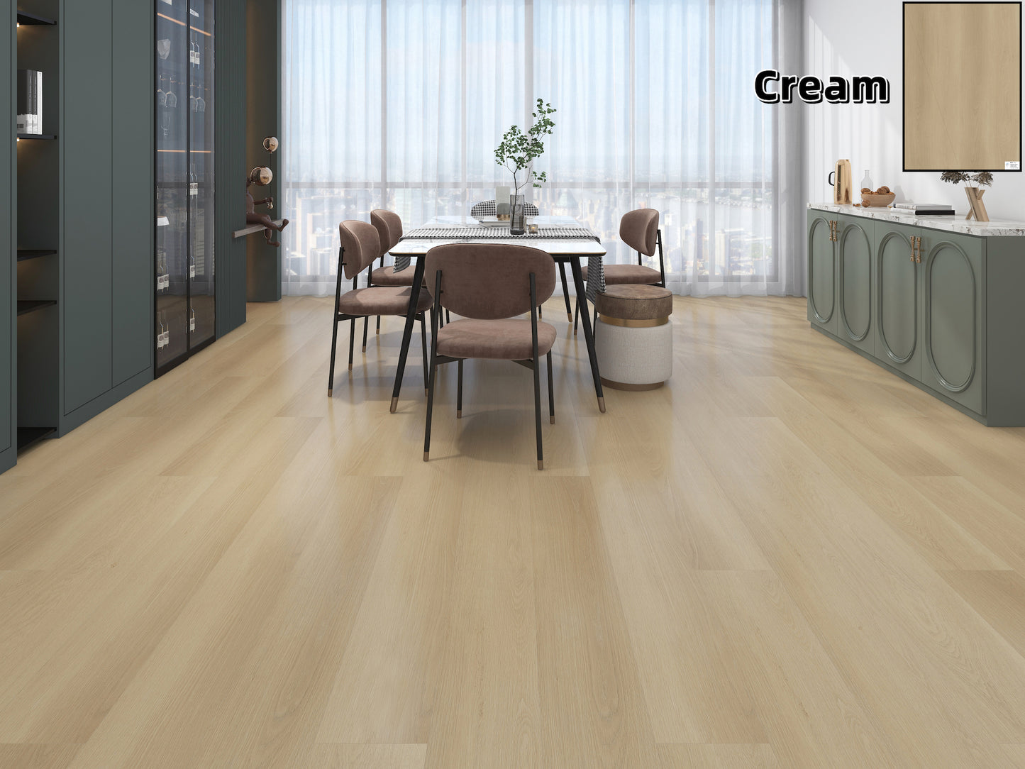 Cream Wooden Floor Board (Free Installation)