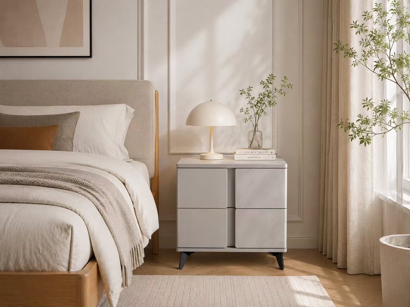 Aspen Minimalist Bedside Table