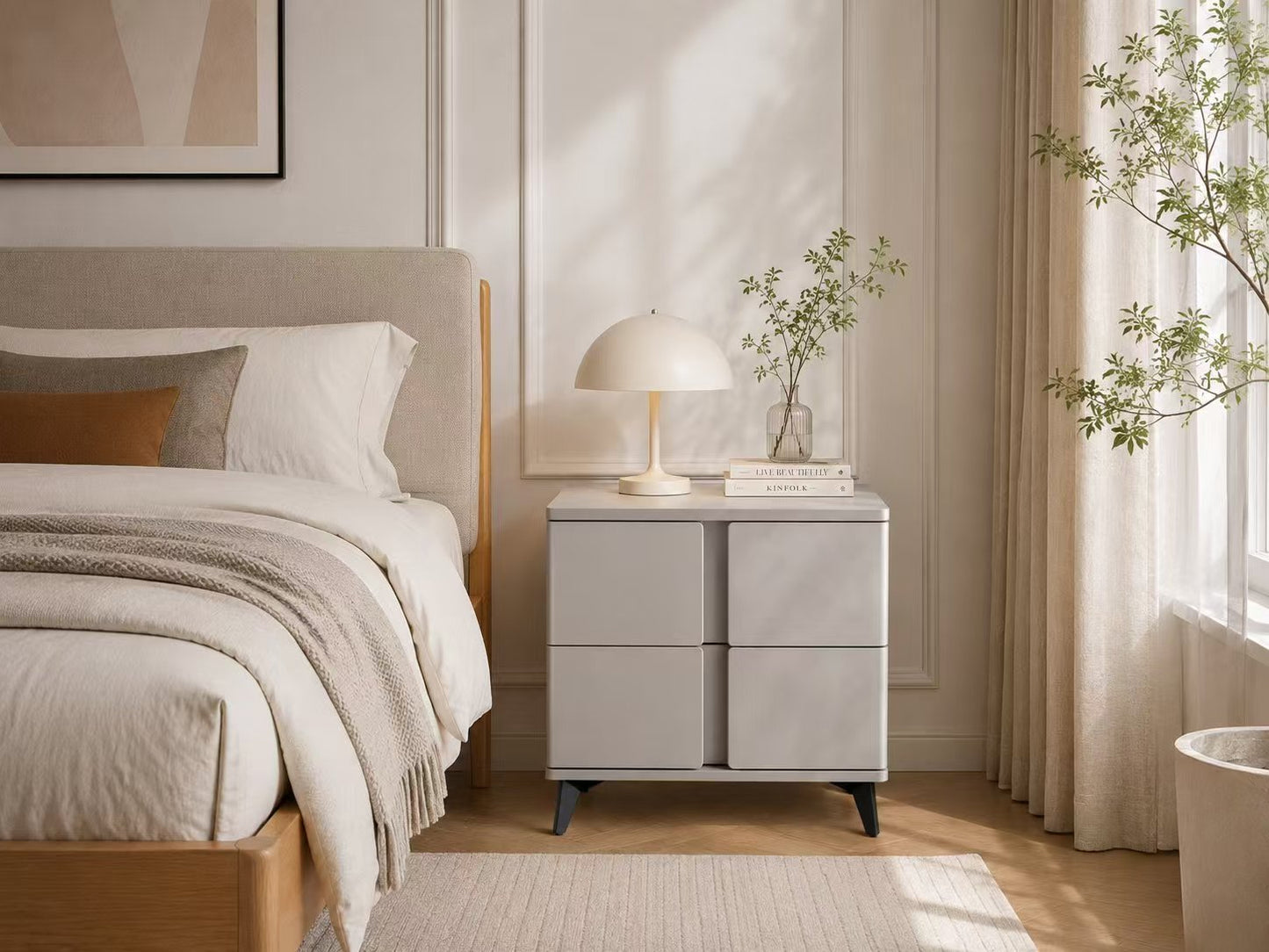 Aspen Minimalist Bedside Table